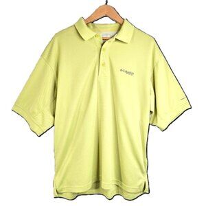 Columbia PFG Omni Shield Neon Green Yellow Quick Dry Polo Shirt